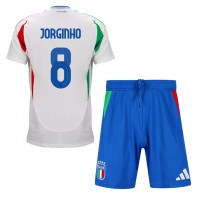 Camiseta Italia Jorginho Frello #8 Segunda Equipación Replica Eurocopa 2024 para niños mangas cortas (+ Pantalones cortos)